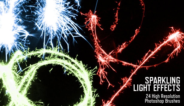 Free Photoshop Brushes: “Sparkling Light Effects”