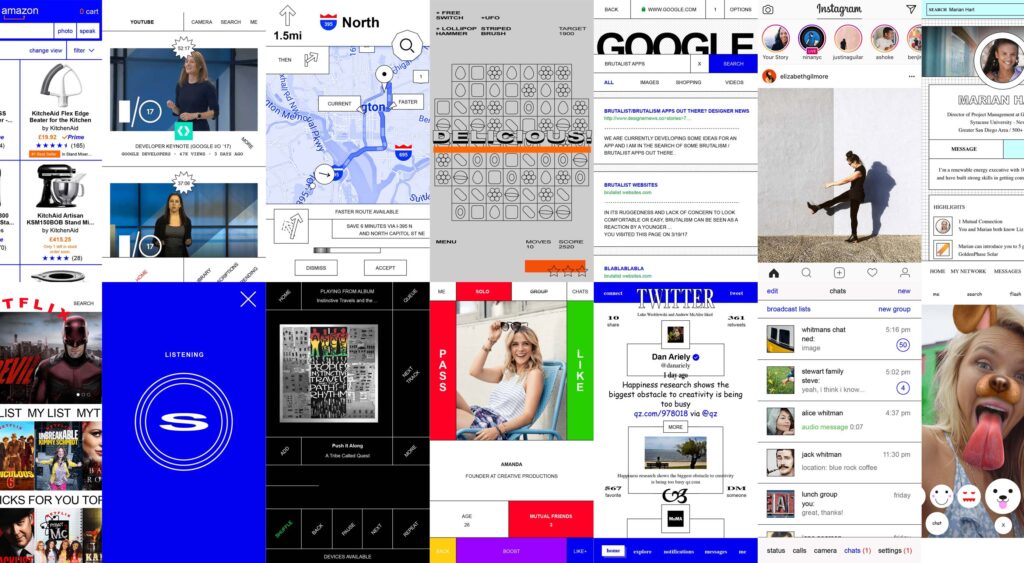 Giving Popular Apps the Brutalist Treatment