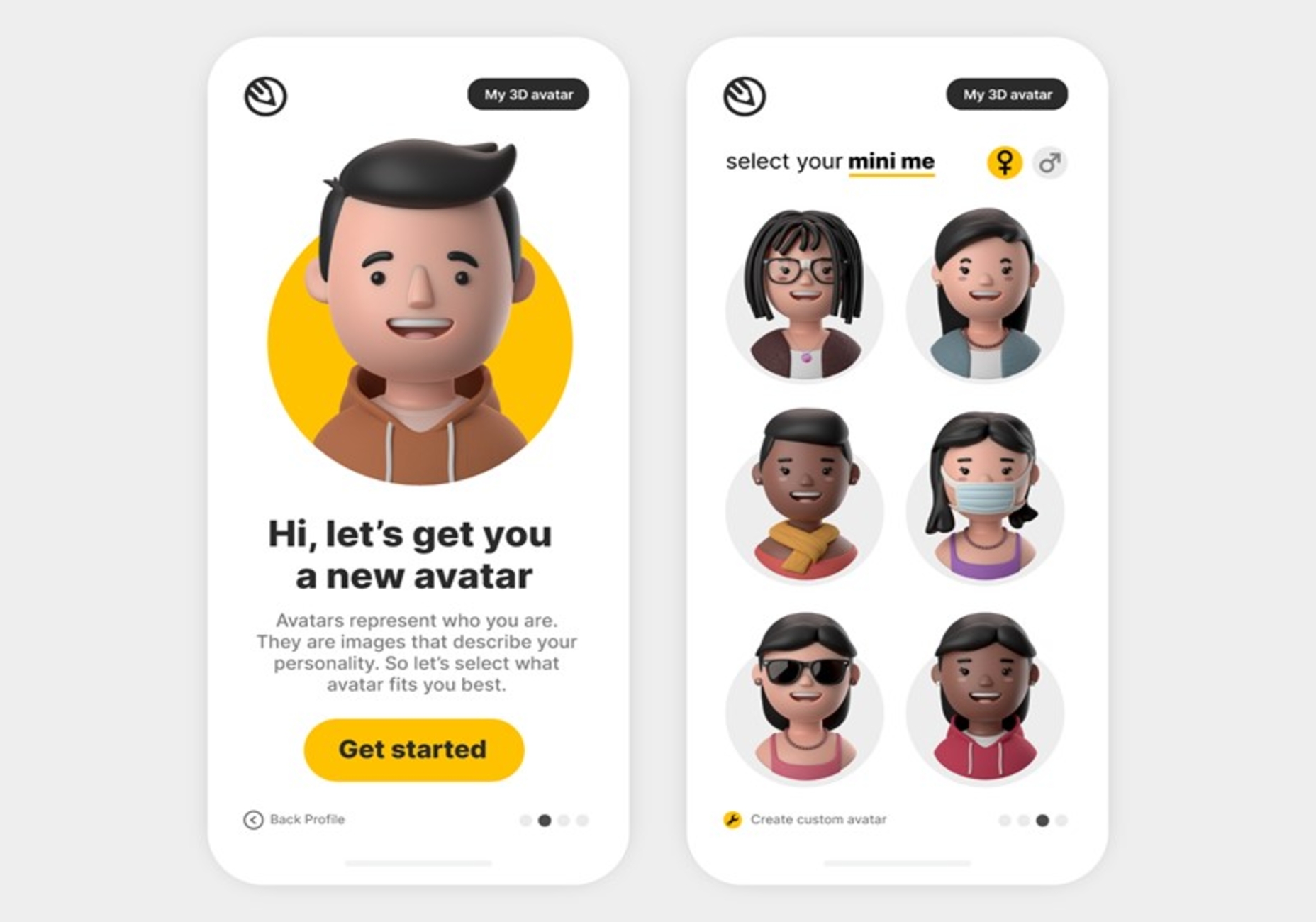 3D Avatar Library - Hundreds of 3D Avatars for your Designs