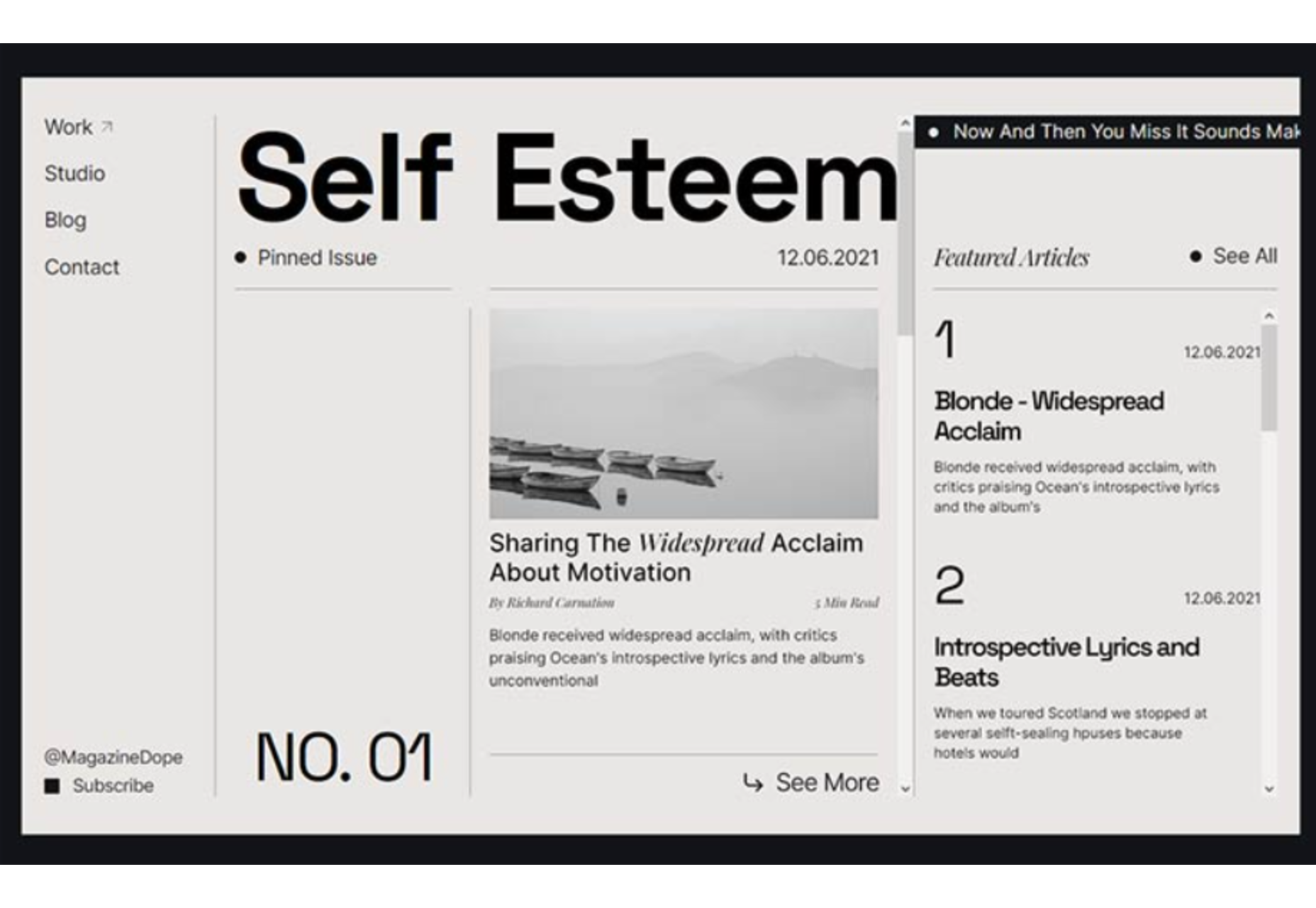 blog layout snippets