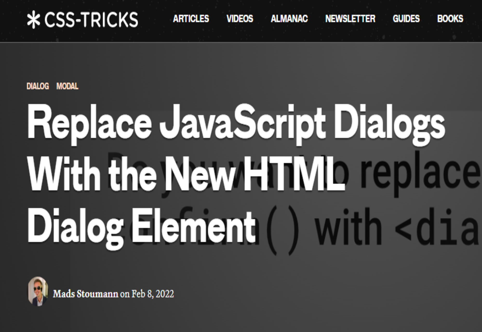 replace javascript dialog