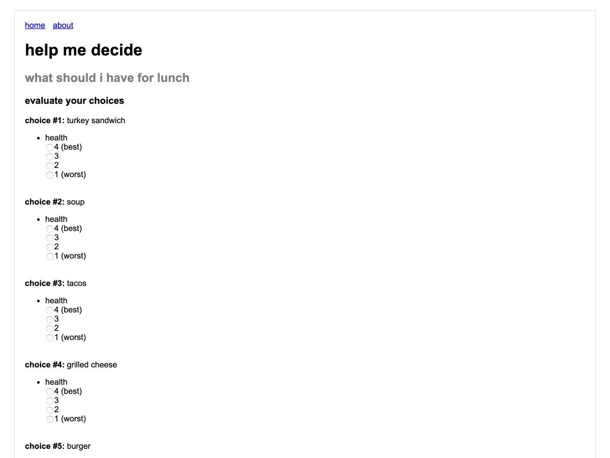 decide