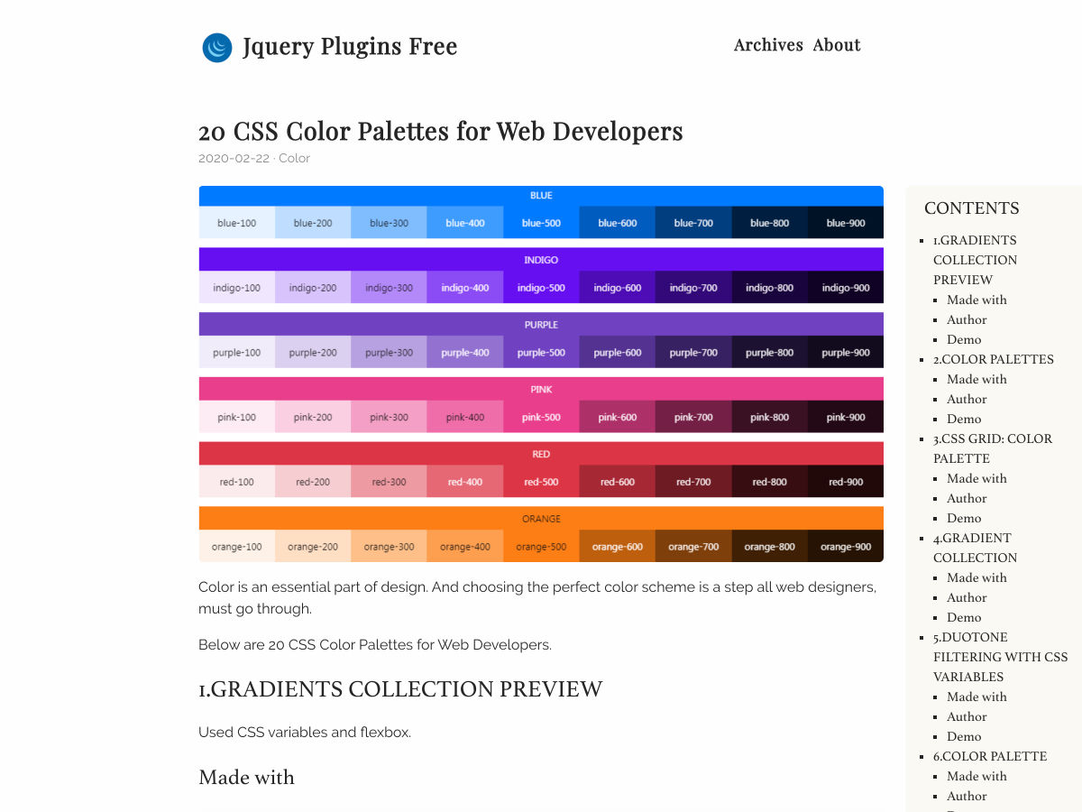 palettes