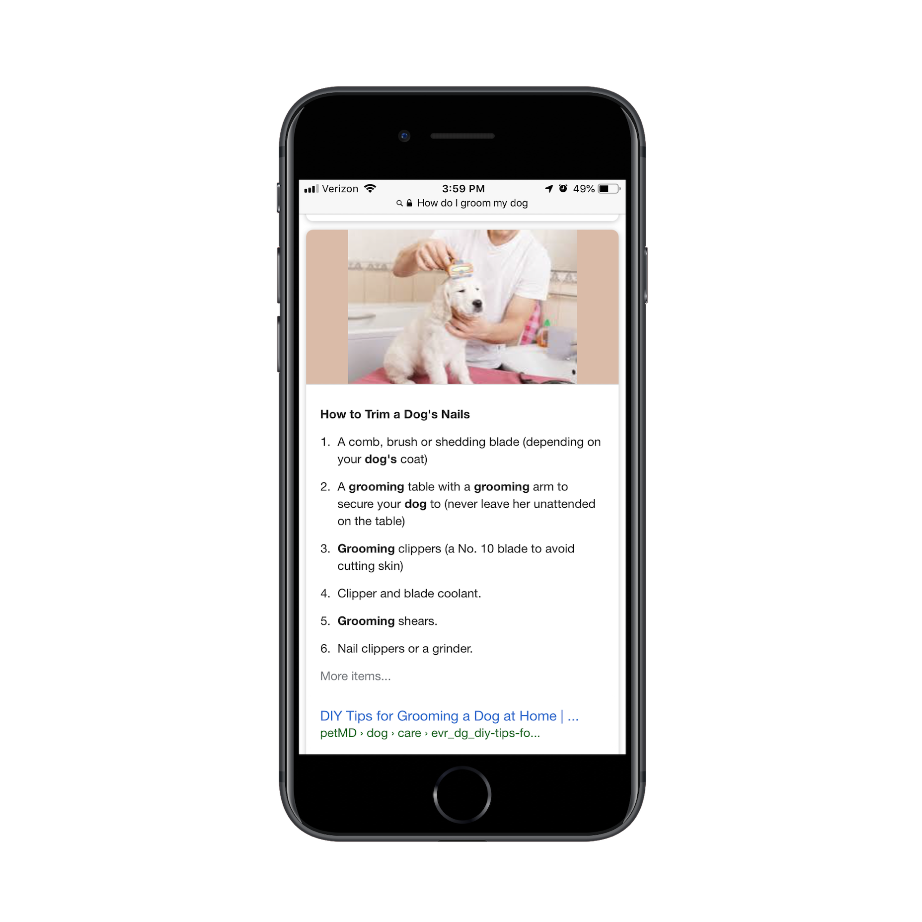 Search for Grooming Tip 2