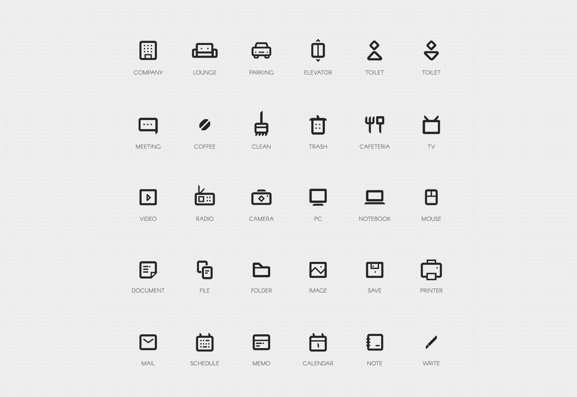 50 Company Bold Line Icons Set
