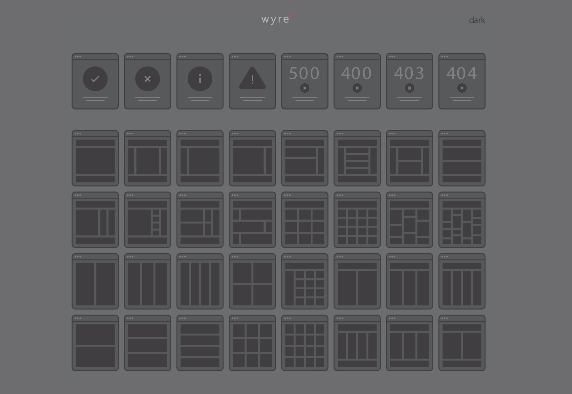 Wyre: Web Layout Tiles Flowchart Templates
