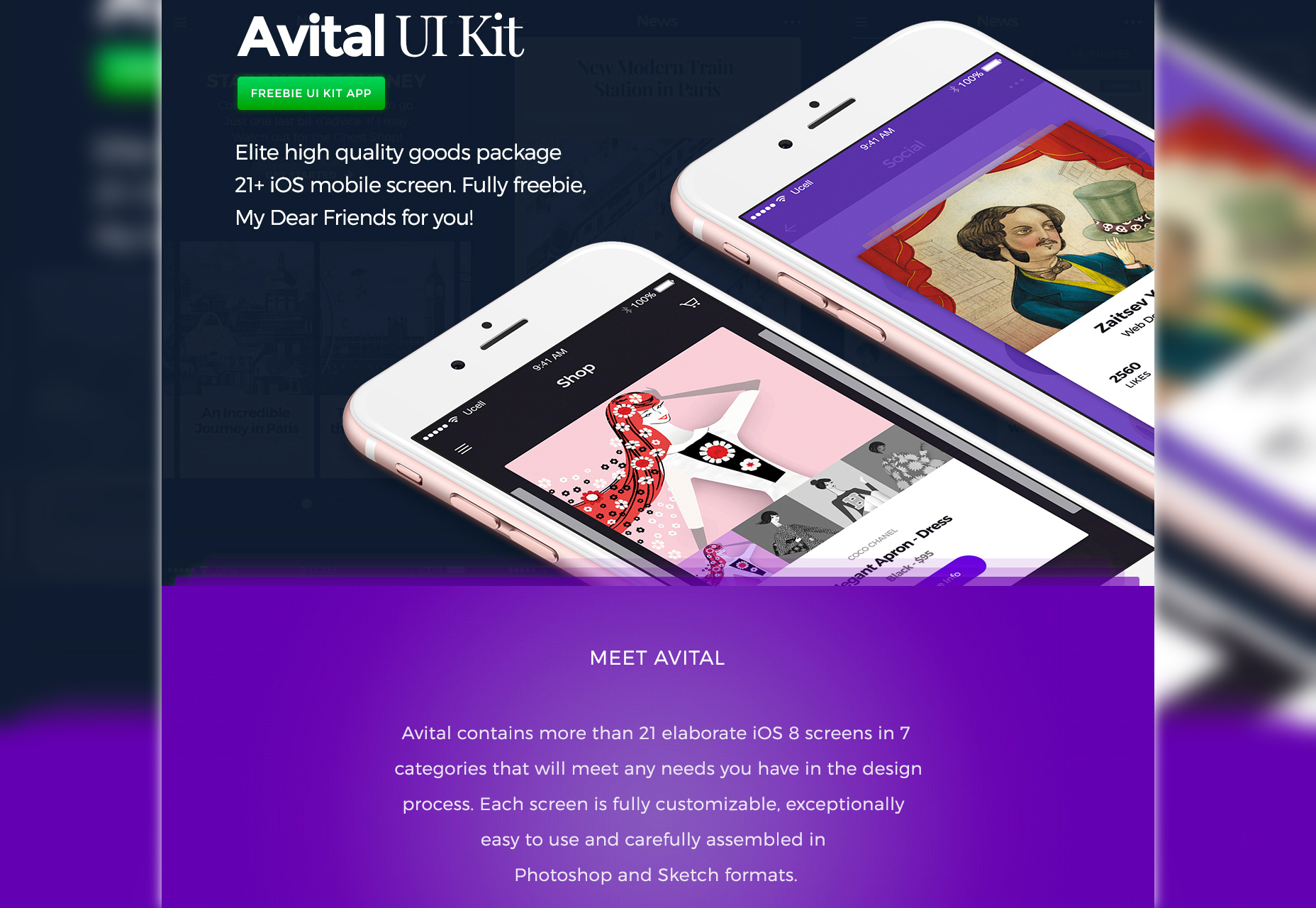 Avital: Elite Mobile iOS UI Kit