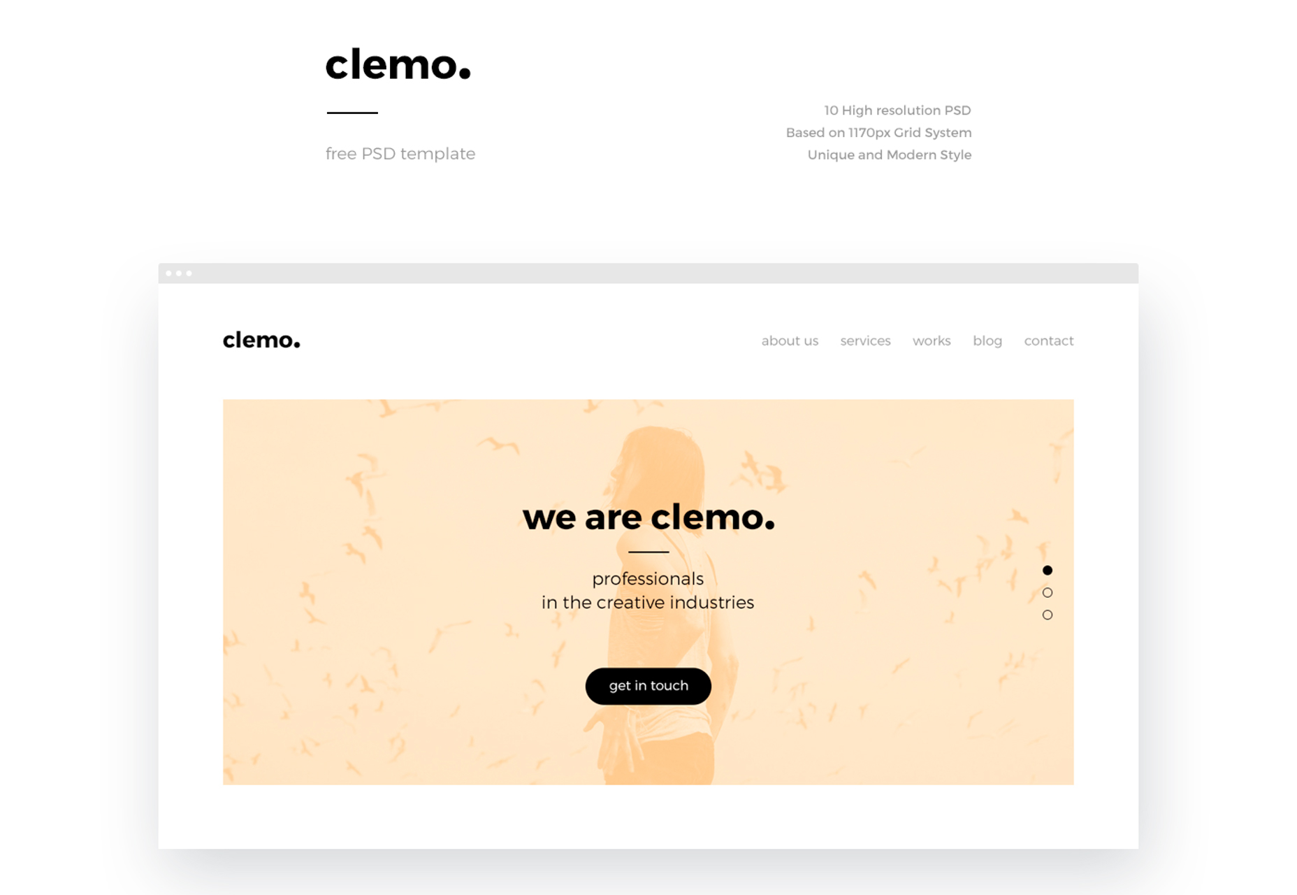 Clemo: Clean & Modern Blogging PSD Template