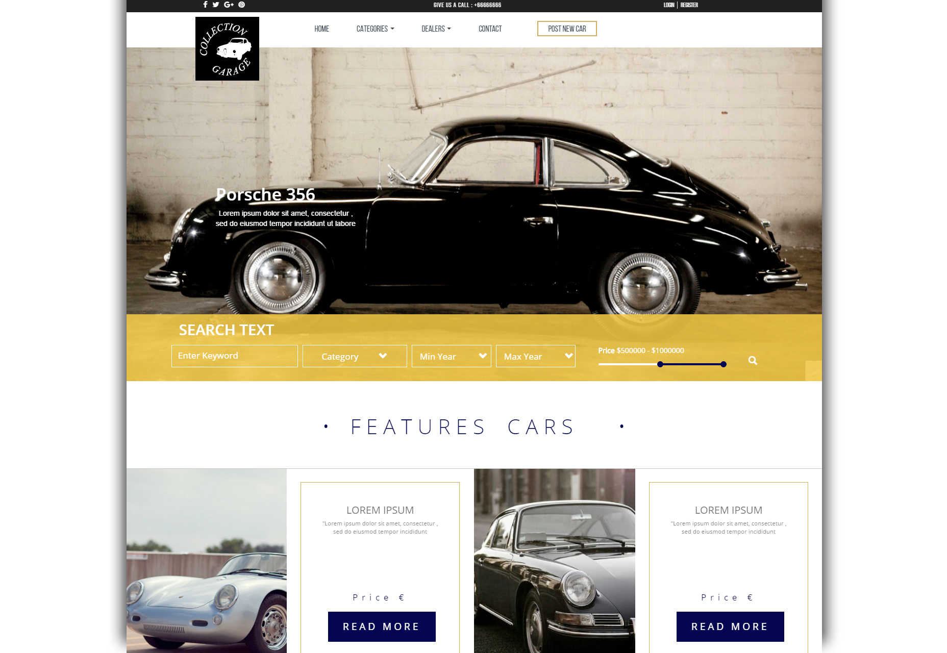 Garage: Car Retail Business Bootstrap Theme