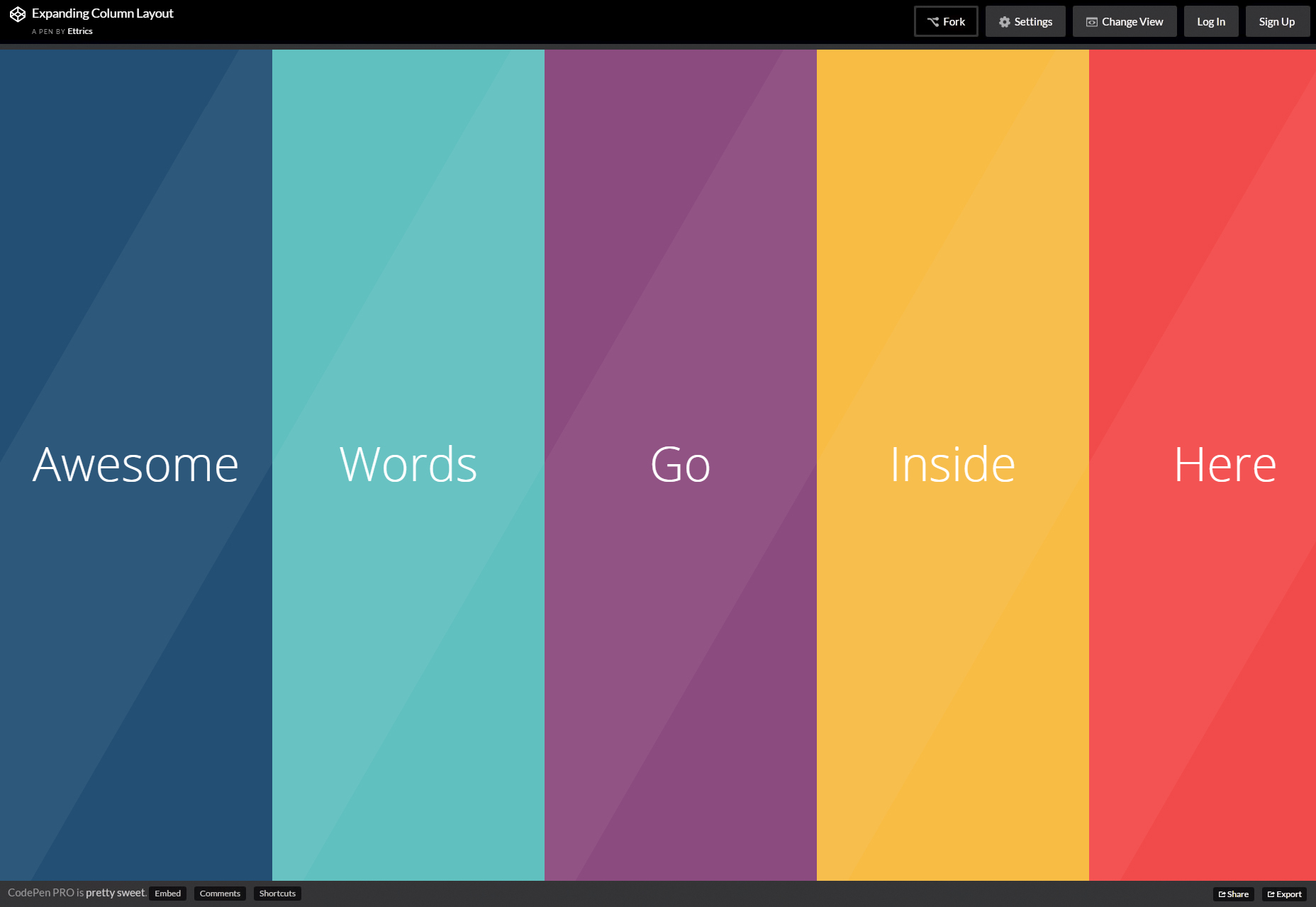 Responsive Expanding Column Layout