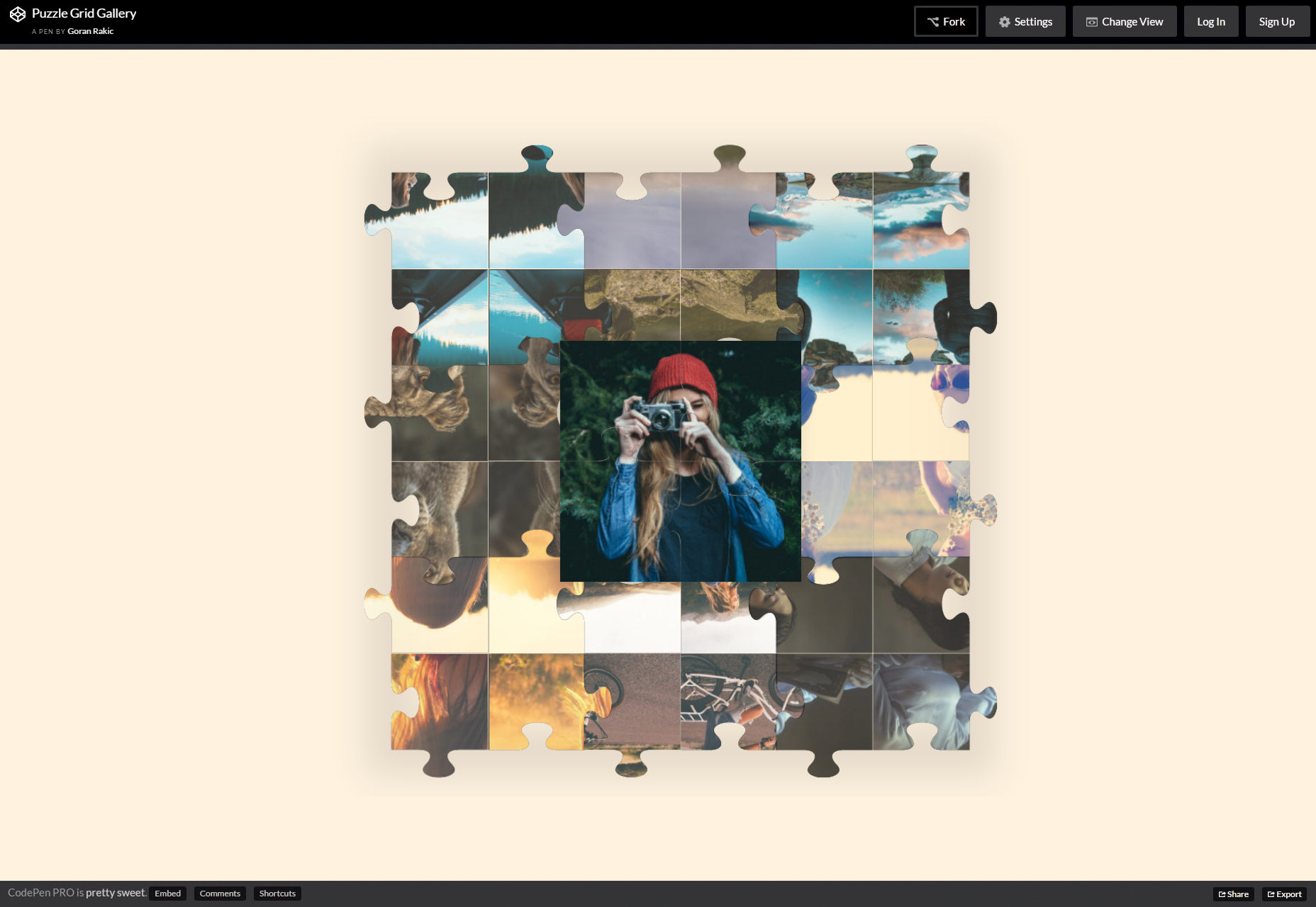 CSS Animated Puzzle Hover Grid Gallery