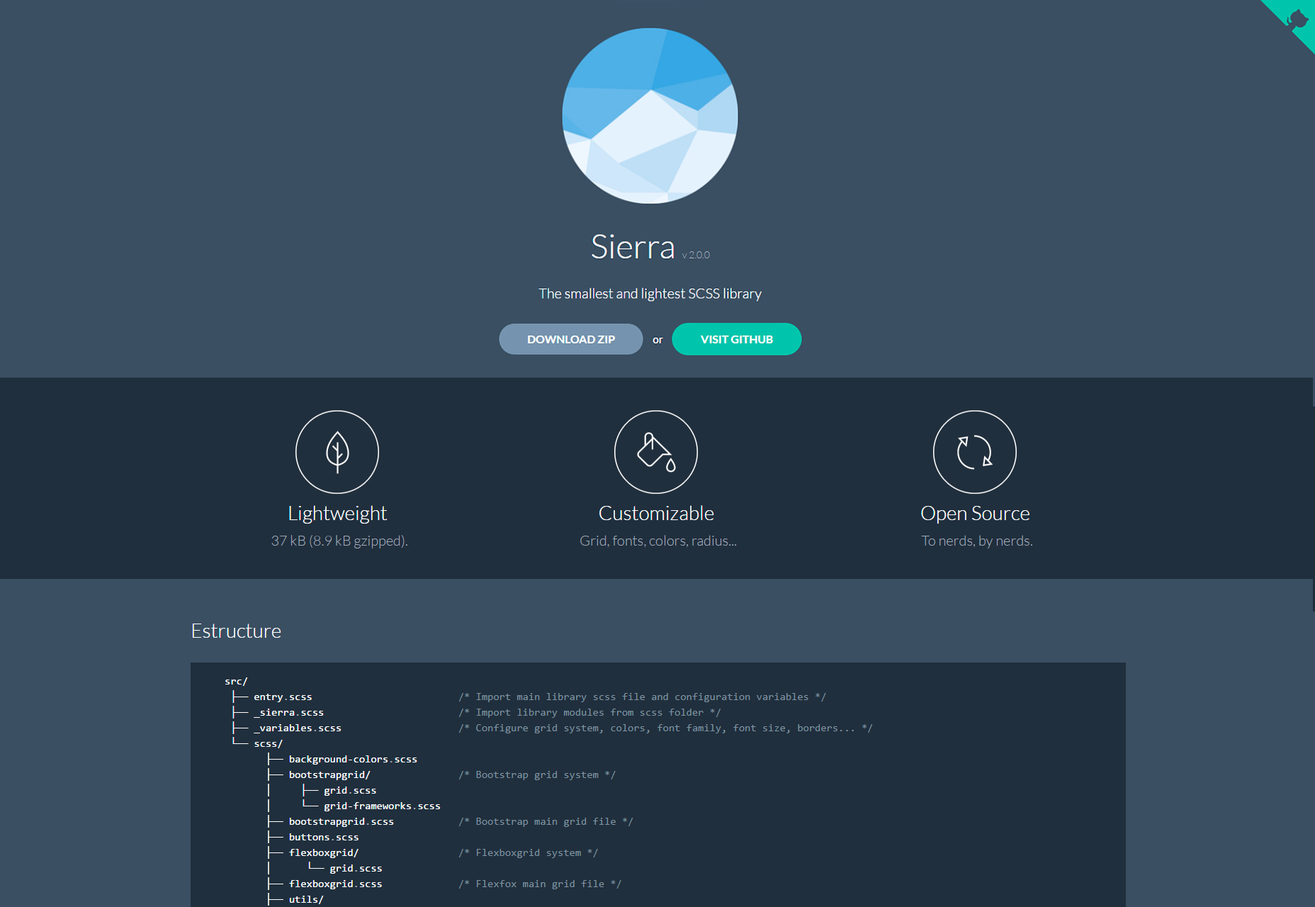 Sierra: Lightweight SCSS Library