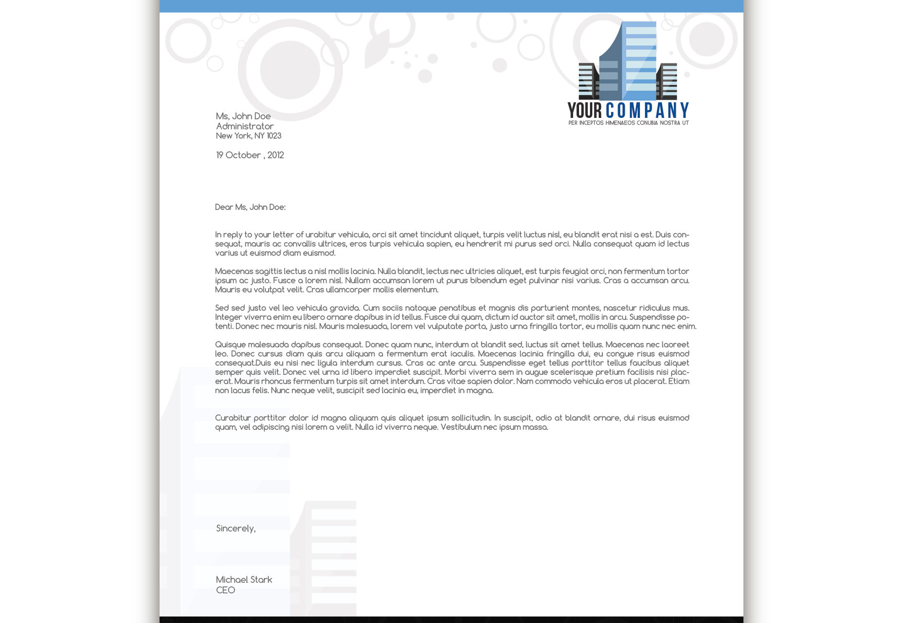 Architect Letterhead Print Template