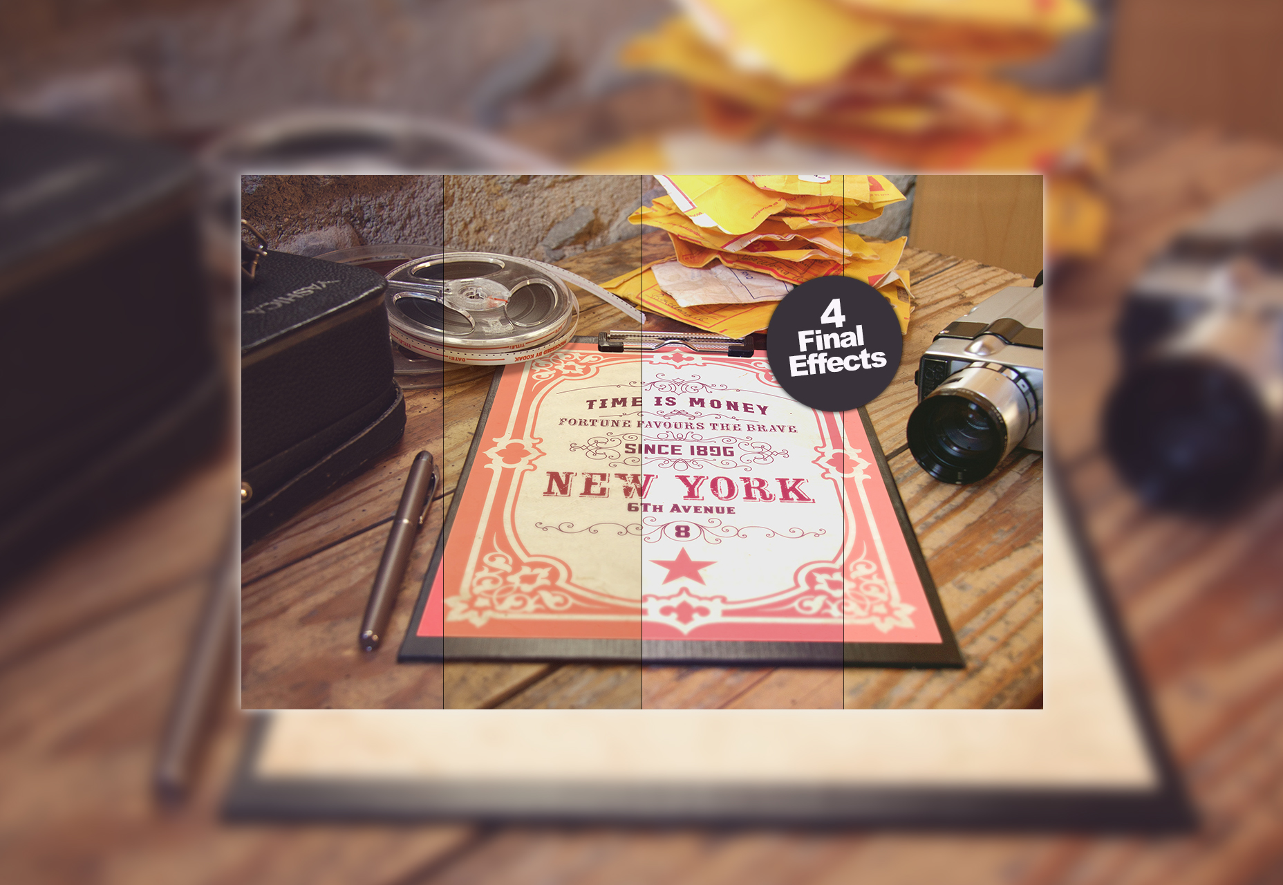 Free Vintage Poster Mockup on Behance