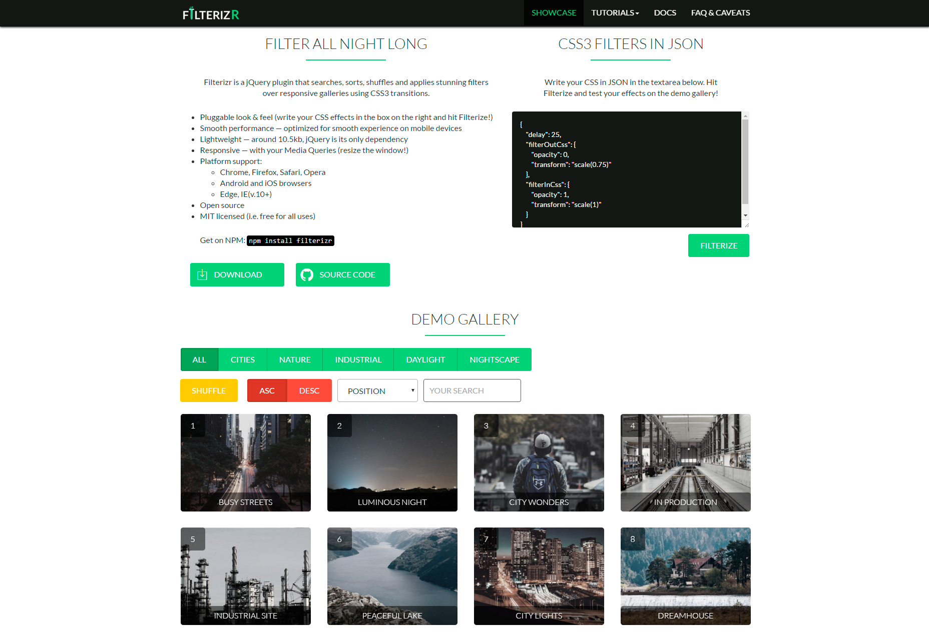 Filterizr: Responsive Galleries Custom Filters