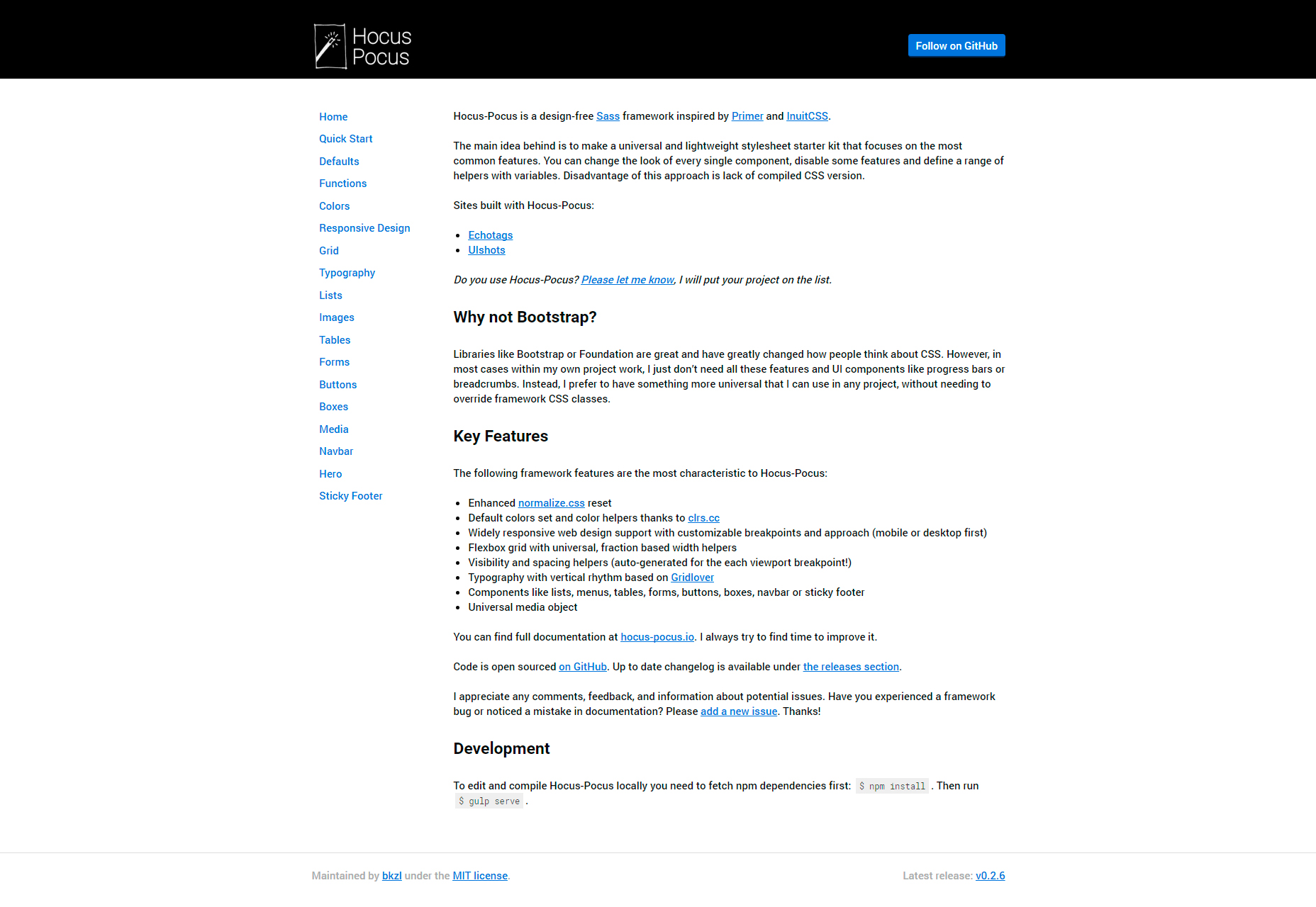 Hocus-Pocus: Design-less Sass Framework