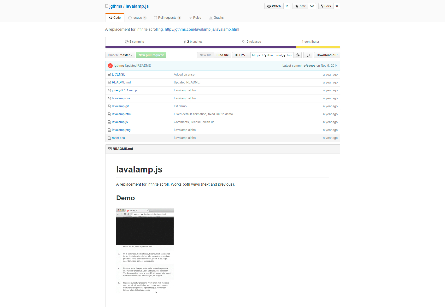 Lavalamp.js: A Replacement for Infinite Scrolling