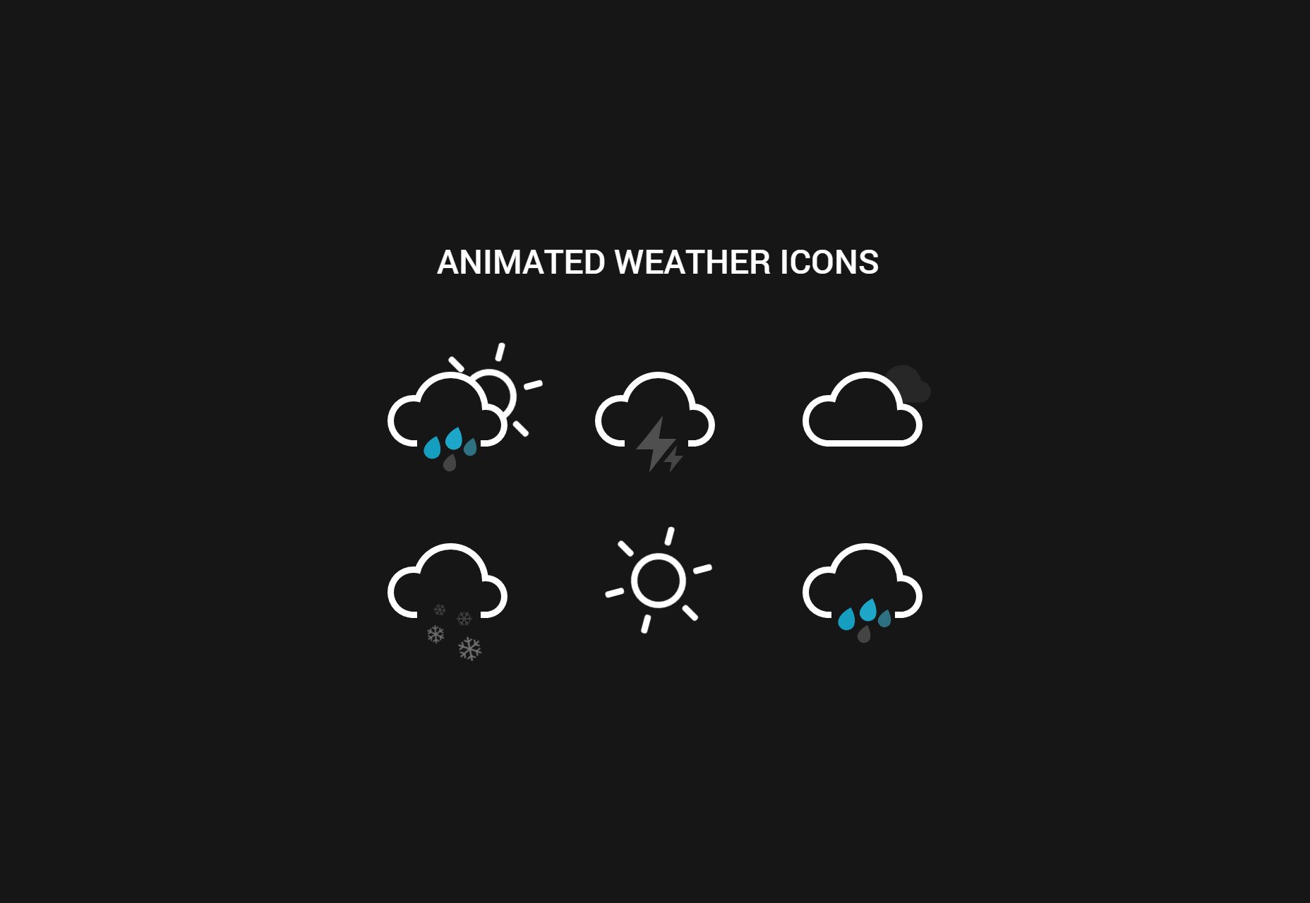 Animated Weather Icons CSS Snippet