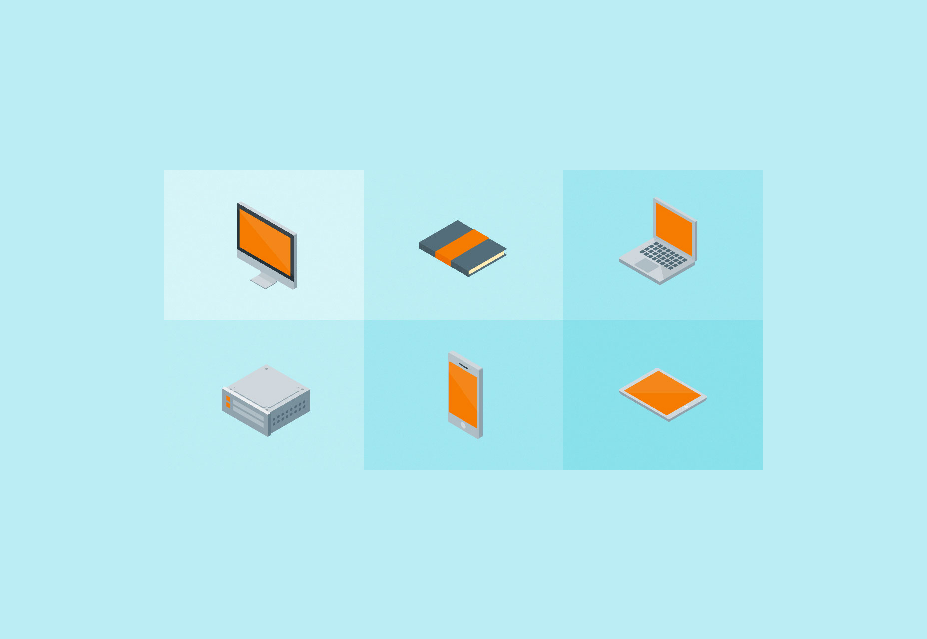Free Set of Vector Isometric Material Icons