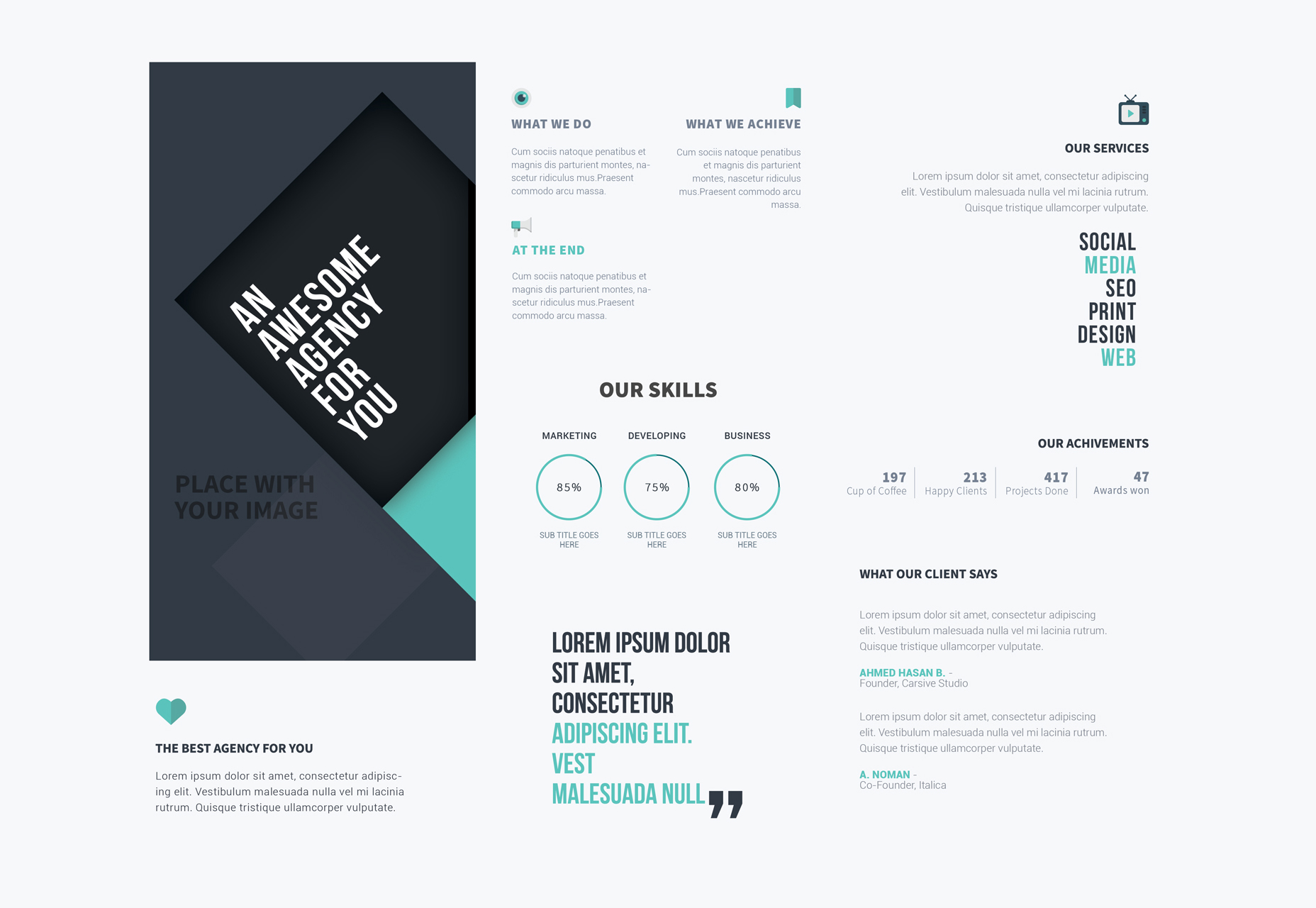 Tri-fold Brochure Photoshop Template