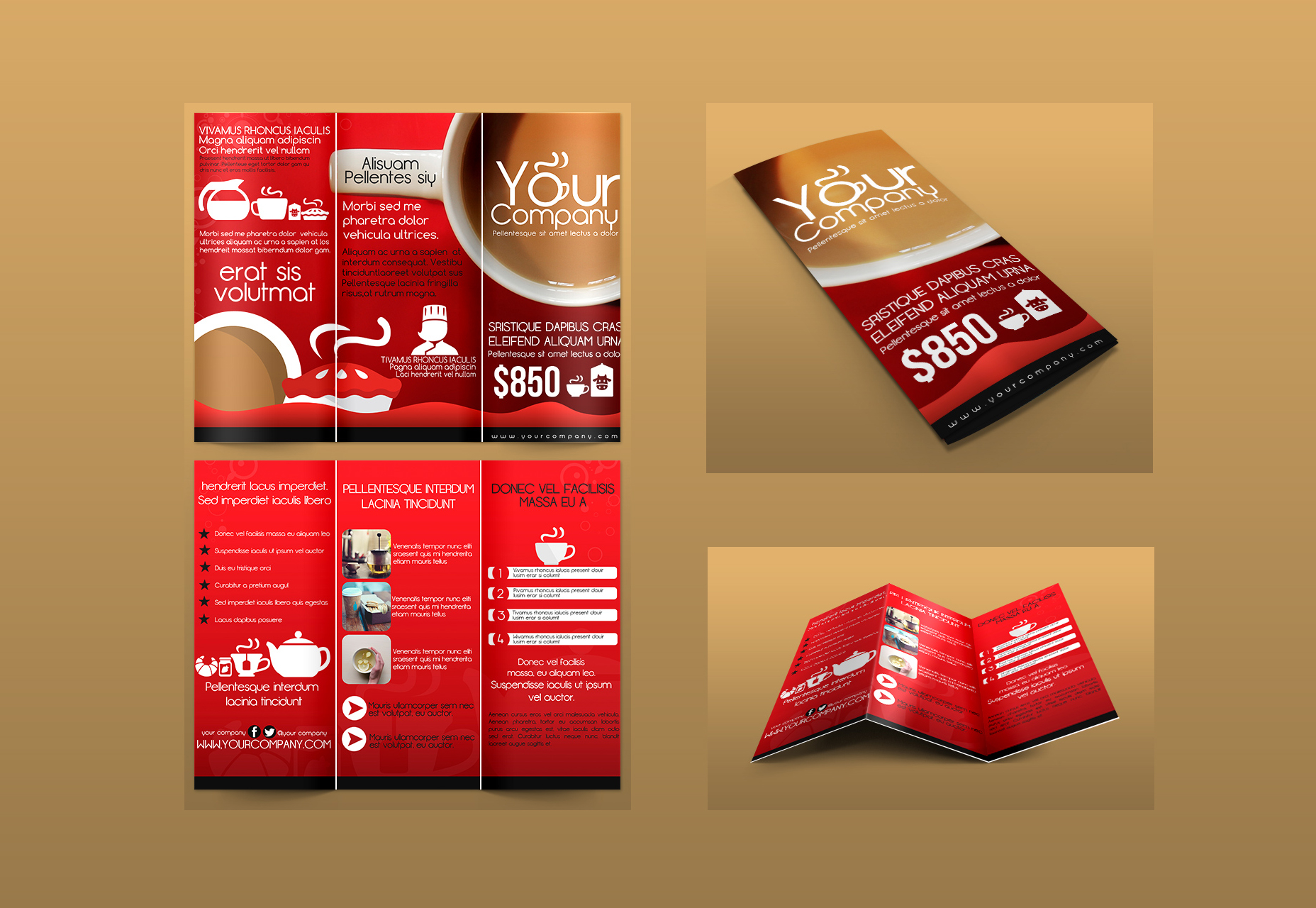 53 Multi-style Vector Tri-fold Templates