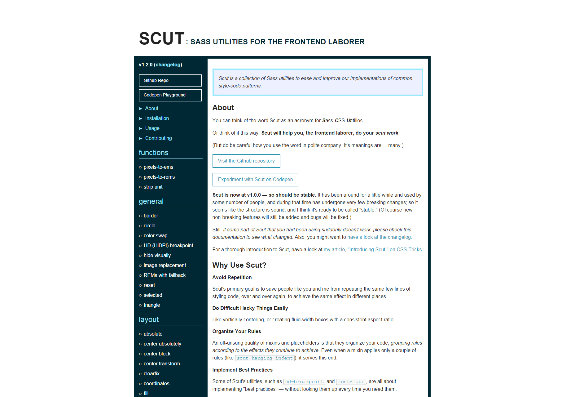 Scut: SASS Utilities for Web Development