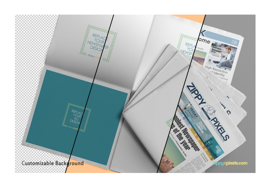 Beautiful Newspaper Ad PSD Mockup