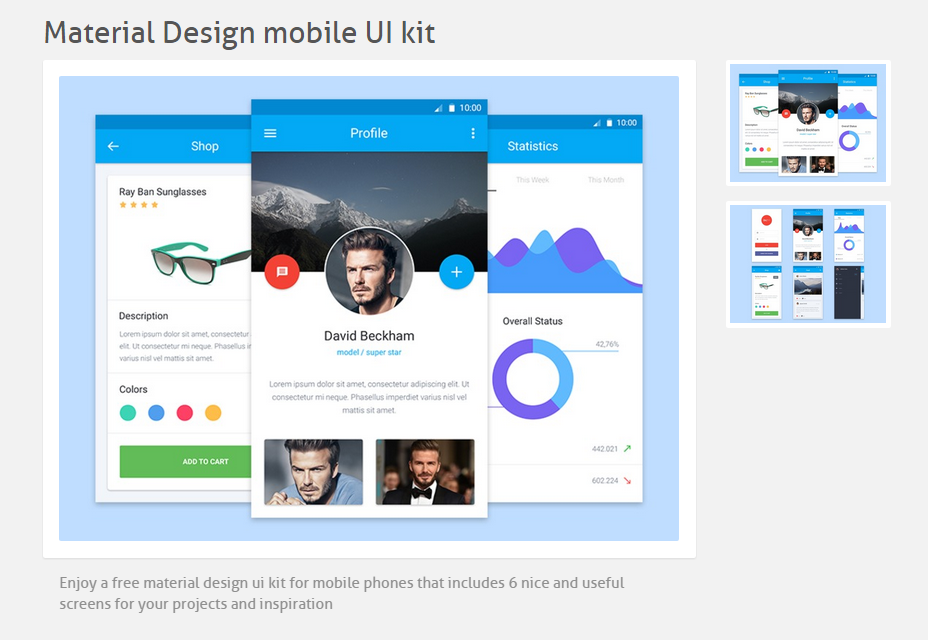 Material Design Mobile UI Kit