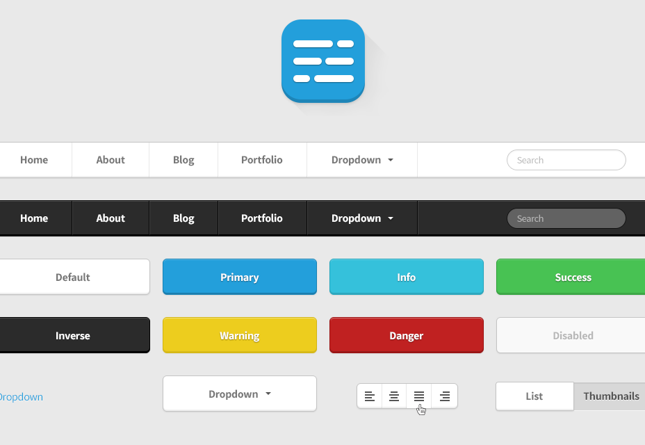 Twitter Bootstrap HTML UI Kit