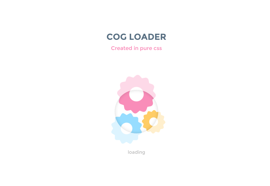 Grinding Gears CSS Loading Animation