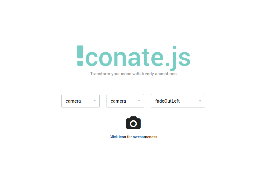Iconate.js: JavaScript and CSS Icons Transitions