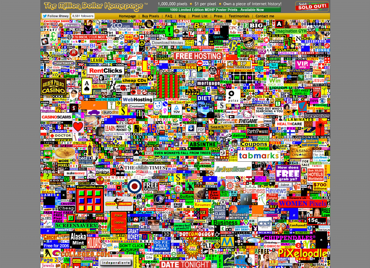 The Million Dollar Homepage