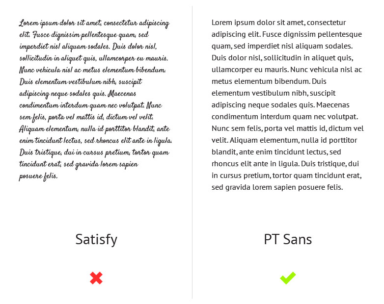 font choice