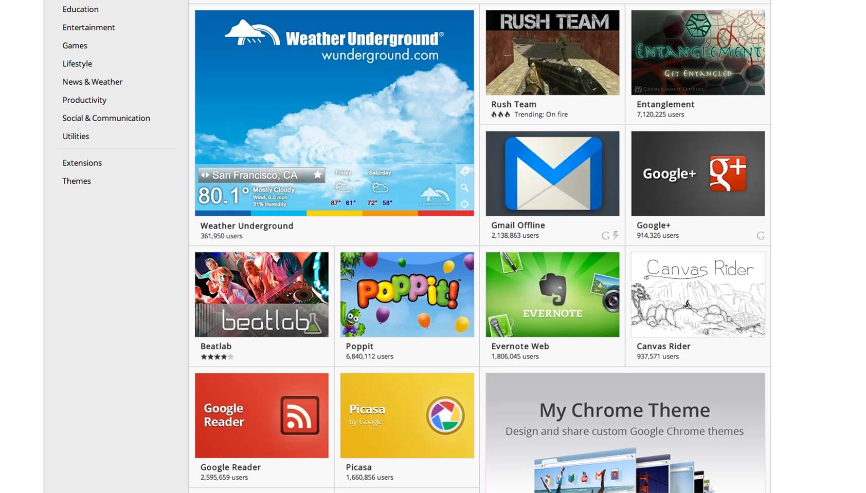 Chrome webstore