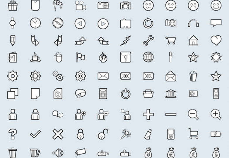 outline icons