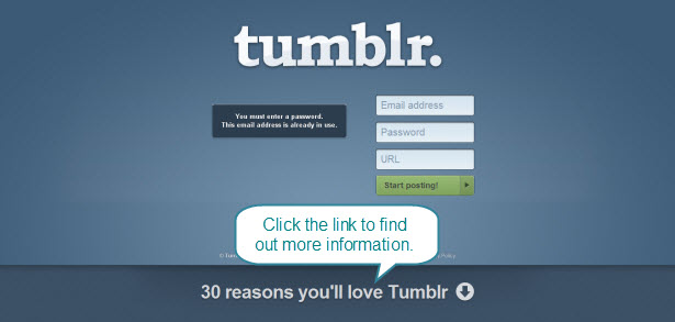 Buttons on the Web.